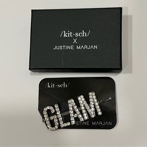 Brand New Kitsch X Justine Marjan GLAM Rhinestone Jewel Bobby Pin Hair Clip